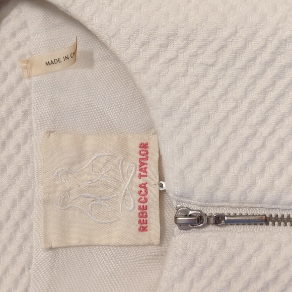 *DONATED*Rebecca Taylor white knit zip-up blazer - Picture 5 of 9